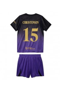 Barcelona Andreas Christensen #15 Babyklær Borte Fotballdrakt til barn 2026-27 Korte ermer (+ Korte bukser)